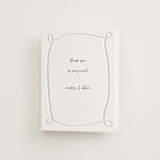 "Artist Hand" - Letterpress Wedding Thank You Cards in Artist Hand by Heather Schertzer - Front