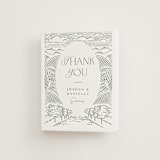 "Vineyard Vows" - Letterpress Wedding Thank You Cards in Mint by Pink House Press - Front