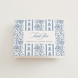 "Sweet Garden" - Letterpress Wedding Thank You Cards in Provincial Blue by Erin German - Front