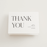 "Tallest" - Letterpress Wedding Thank You Cards in Soft Black by Pixel and Hank - Front