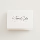 "Us" - Letterpress Wedding Thank You Cards in Soft Black by Nicole Walsh - Front