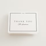 "Classic Frame" - Letterpress Wedding Thank You Cards in Soft Black by Nicole Walsh - Front