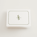 "Simply Elegant" - Letterpress Wedding Thank You Cards in Pistachio by Yaling Hou Suzuki - Front