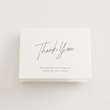 "angeline" - Letterpress Wedding Thank You Cards in Moss by chocomocacino - Front