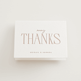 "title" - Letterpress Wedding Thank You Cards in Latte by JoAnn Jinks - Front