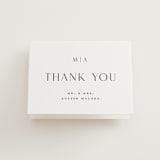 "Simple charm" - Letterpress Wedding Thank You Cards in Soft Black by Stacey Meacham - Front