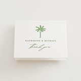 "Iconic" - Letterpress Wedding Thank You Cards in Pear by Creo Study - Front