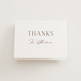 "chic" - Letterpress Wedding Thank You Cards in Burnt Sienna by Vanessa Doyle - Front