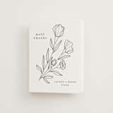 "Bouvardia" - Letterpress Wedding Thank You Cards in Graphite by Deynaaz Daraei - Front