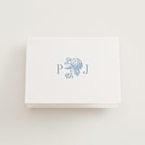 "Chesapeake" - Letterpress Wedding Thank You Cards in Sky Blue by Megan Davis - Front