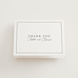 "modern classic" - Letterpress Wedding Thank You Cards in Soft Black by Tamara Hilje - Front