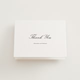 "Finely" - Letterpress Wedding Thank You Cards in Soft Black by Ani Somi - Front