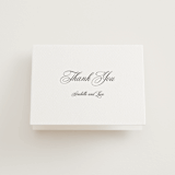 "palazzo" - Letterpress Wedding Thank You Cards in Soft Black by Benita Crandall - Front
