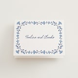 "Talavera" - Letterpress Wedding Thank You Cards in Lapis by Tamara Hilje - Front