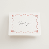 "Ocean Love" - Letterpress Wedding Thank You Cards in Peach by Alston Foster - Front