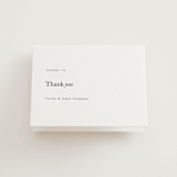 "Westin" - Letterpress Wedding Thank You Cards in Soft Black by Hudson meet Rose - Front