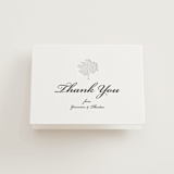 "Astor Elegance" - Letterpress Wedding Thank You Cards in Midnight by Clover and Lamb - Front