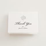 "Astor Elegance" - Letterpress Wedding Thank You Cards in Midnight by Clover and Lamb - Front