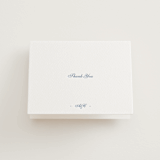 "Villa" - Letterpress Wedding Thank You Cards in Provincial Blue by Blustery August - Front