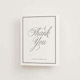 "The Day" - Letterpress Wedding Thank You Cards in Soft Black by mo kelley - Front