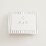 "Calia" - Letterpress Wedding Thank You Cards in Avocado by Ani Somi - Front