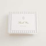 "Calia " - Letterpress Wedding Thank You Cards in Avocado by Ani Somi - Front