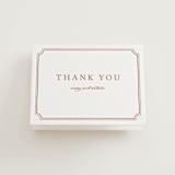 "Avery" - Letterpress Wedding Thank You Cards in Dusty Rose by Jennifer Postorino - Front