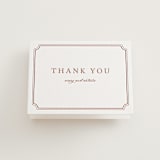 "Avery" - Letterpress Wedding Thank You Cards in Dusty Rose by Jennifer Postorino - Front