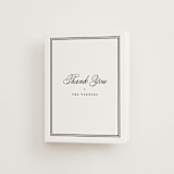 "Timeless Together" - Letterpress Wedding Thank You Cards in Soft Black by Carolyn MacLaren - Front