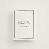 "Timeless Together" - Letterpress Wedding Thank You Cards in Soft Black by Carolyn MacLaren - Front