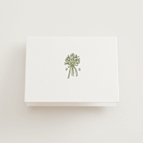 "wedding bouquet" - Letterpress Wedding Thank You Cards in Pistachio by Lori Wemple - Front