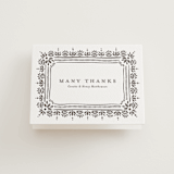 "Cosette" - Letterpress Wedding Thank You Cards in Graphite by Melanie Kosuge - Front