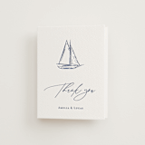 "Mariner" - Letterpress Wedding Thank You Cards in Indigo by Jelena Vuletic - Front