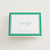 "Hartford" - Letterpress Wedding Thank You Cards in Shamrock by Olivia Raufman - Front