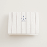"Raies" - Letterpress Wedding Thank You Cards in Lapis by Tamara Hilje - Front