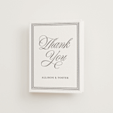 "Haverly" - Letterpress Wedding Thank You Cards in Graphite by Jessica Williams - Front