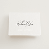 "Bliss" - Letterpress Wedding Thank You Cards in Soft Black by Kelly Watkins - Front