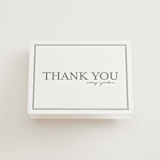 "The Verdure Suite" - Letterpress Wedding Thank You Cards in Moss by Brittney Jensen - Front