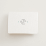 "Isle" - Letterpress Wedding Thank You Cards in Seafoam by Megan Davis - Front