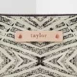 "zigzag" - Casual Clutch in Mocha by Miranda Mol - Tag Detail