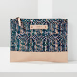 "Modern Showers" - Casual Clutch in Navy by Jenna Holcomb - Casual Clutch