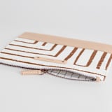 "Taos - Rust" - Casual Clutch in Rust by Anna Elder - Zipper Detail
