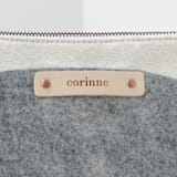 "tissue overlay" - Casual Clutch in Indigo by Carrie Moradi - Tag Detail