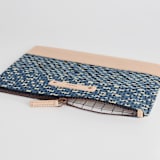 "Basic - Azure" - Casual Clutch in Azure by Bethania Lima - Zipper Detail