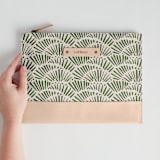"Palmetto Fans" - Casual Clutch in Slate by Tamara Hilje - Scale