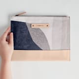 "Converging" - Casual Clutch in Denim by Carrie Moradi - Scale