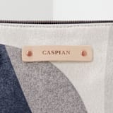 "Converging" - Casual Clutch in Denim by Carrie Moradi - Tag Detail