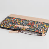 "Cut Garden Floral" - Casual Clutch in Variety by Kelsey Carlson - Zipper Detail