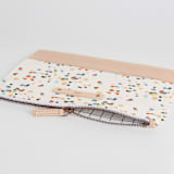 "Pretty Pepper" - Casual Clutch in Confetti by Stephanie C Martinez - Zipper Detail