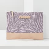 "Circle Line Art" - Casual Clutch in Lavender by Michelle Kirsch - Casual Clutch